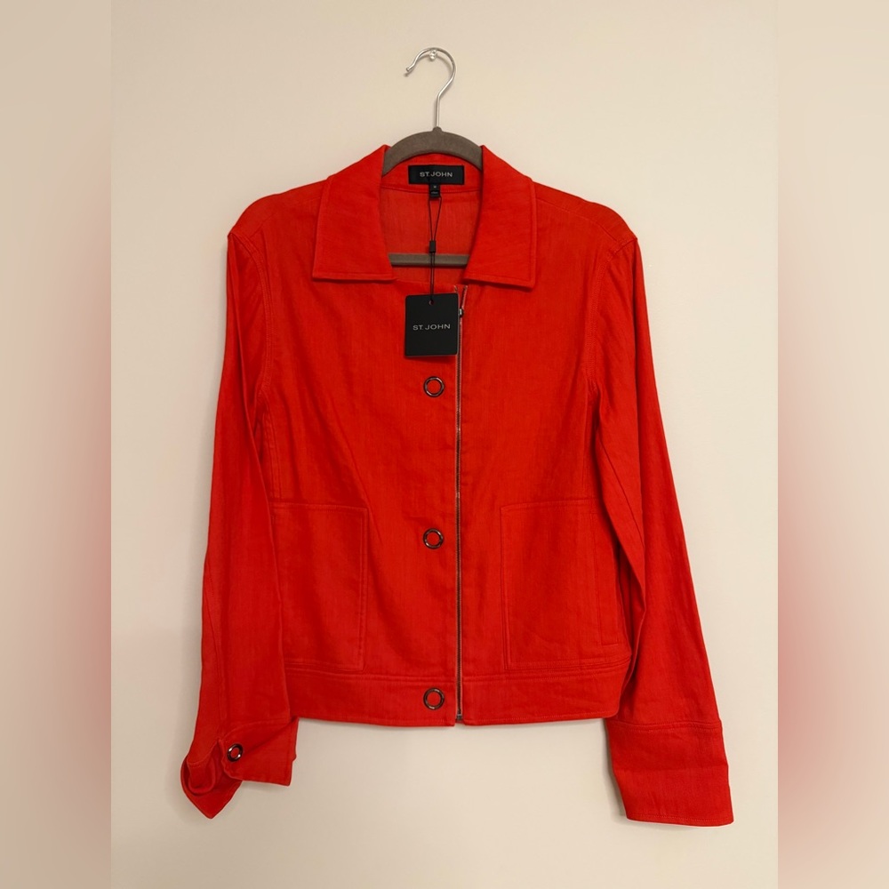 NWT St. John Linen blend Sienna Jacket M